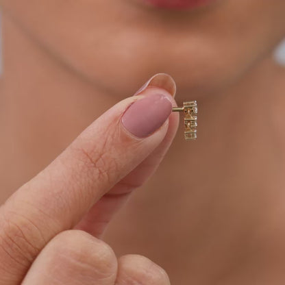 Gold Triple Glow Lab Grown Diamond Studs