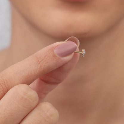 Gold Star Lab Grown Diamond Earrings