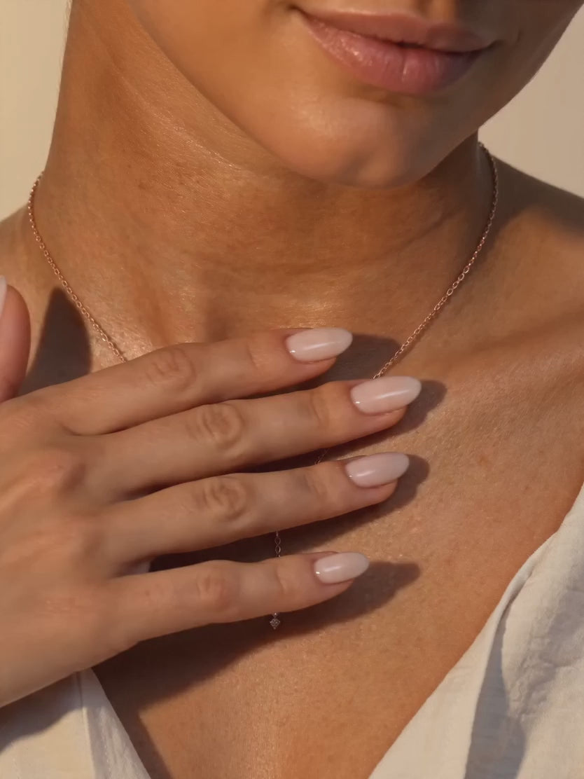 Rose Gold Adore You Lariat Necklace