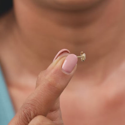 Gold Sphere Lab Grown Diamond Studs