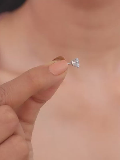 Zircon Stoned Silver Studs