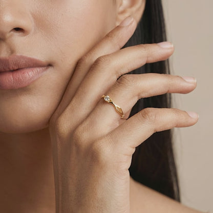 Golden Eye Catching Ring
