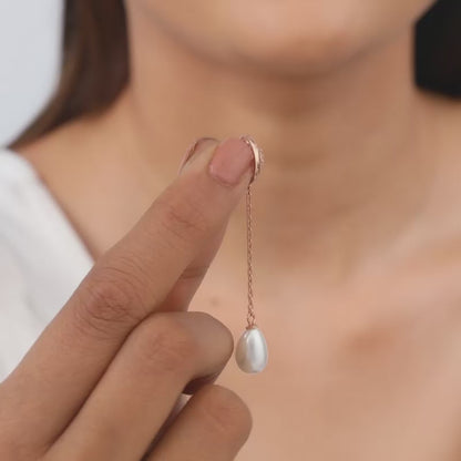 Rose Gold Cute Fish Drop Earrings