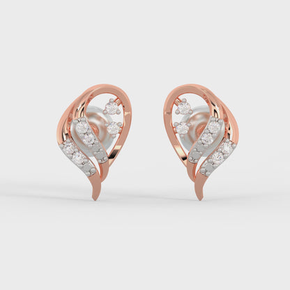 Rose Gold Mangifera Diamond Earrings