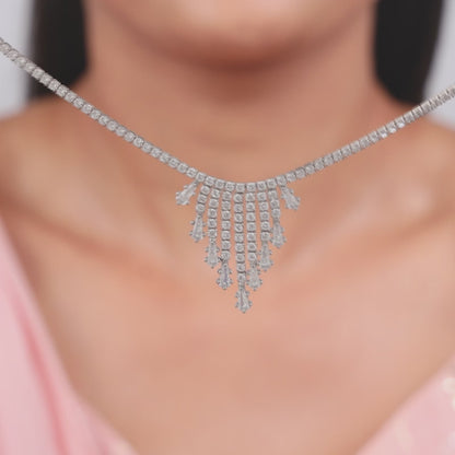 Silver Vintage Lariat Necklace