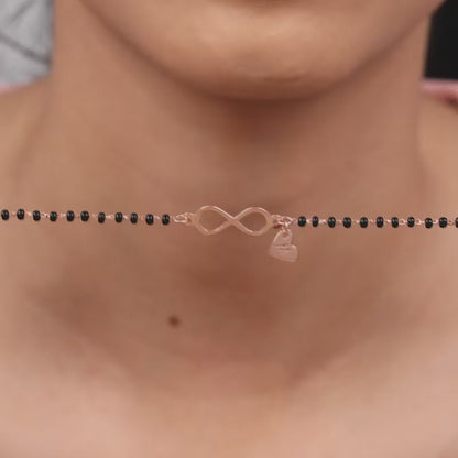 Rose Gold Personalised Infinity Love Mangalsutra Bracelet