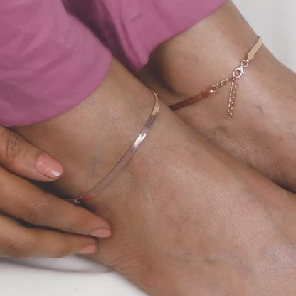 Rose Gold Snake Chain Anklet