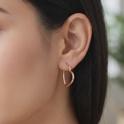 Rose Gold Heart It Hoop Earrings