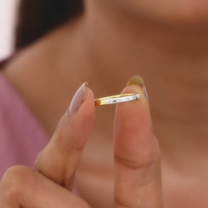 Dual Tone Glittering Ring
