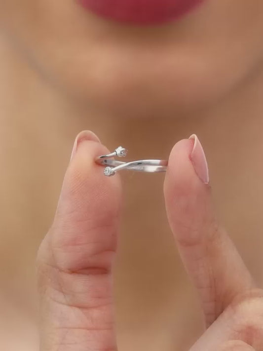 Silver Starlit Ring