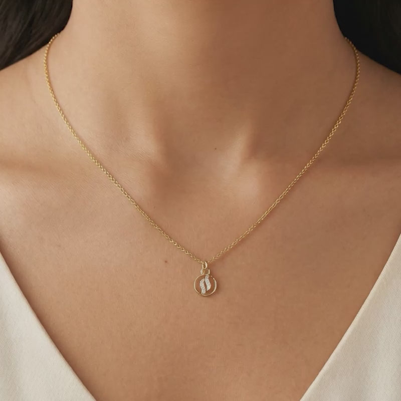 Gold Stylish Blossom Lab Grown Diamond Pendant