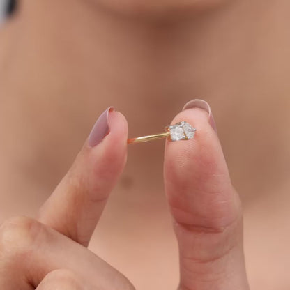 Gold Heartline Lab Grown Diamond Ring