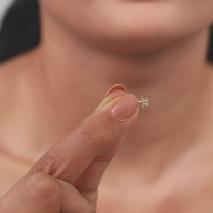 Gold Fair and Square Lab Grown Diamond Studs