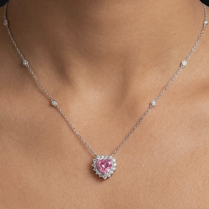 Silver Heart of Light Necklace