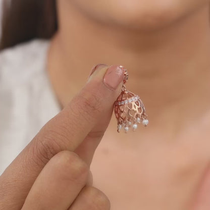 Rose Gold Padma Jhumka