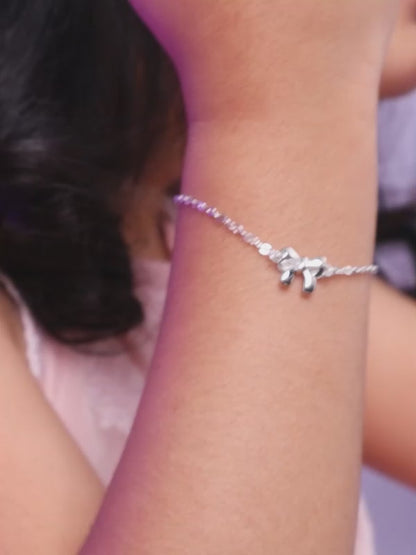 Silver Lil’ Bow Kids Bracelet (2 - 8 Years)