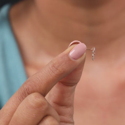 Rose Gold Crimson Halo Lab Grown Diamond Studs
