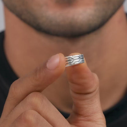 Oxidised Silver Classic Set For Him