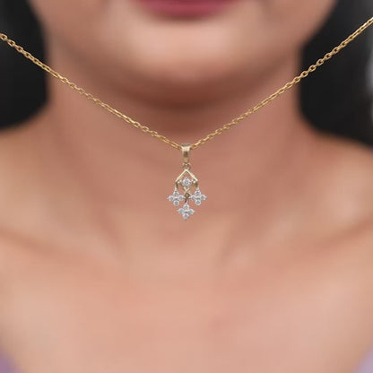 Gold Auric Lab Grown Diamond Pendant