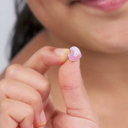 Silver Heartie Kids Studs