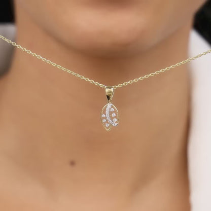 Gold Petioles Diamond Pendant