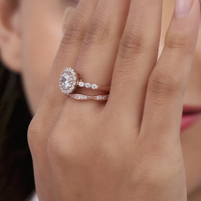 Rose Gold Grace Of Simplicity Stackable Rings
