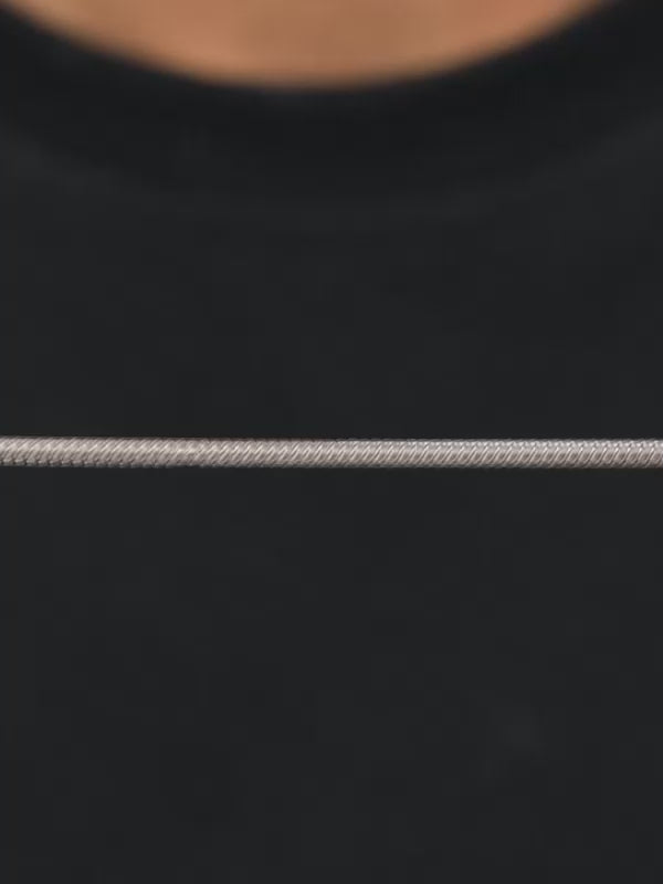 Silver Classic Snake Chain For Him