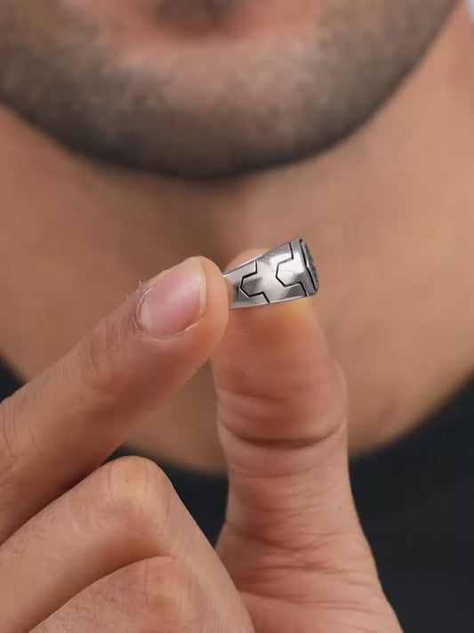 Silver Black is King Ring For Him
