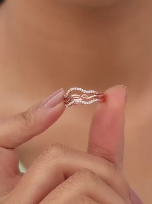 Kriti Sanon Rose Gold Wave It Off Ring
