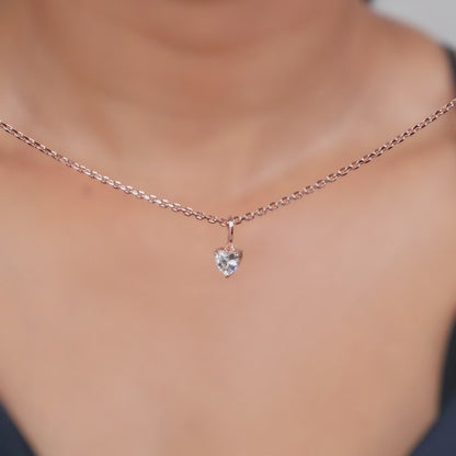 Rose Gold Heartshow Pendant with Link Chain