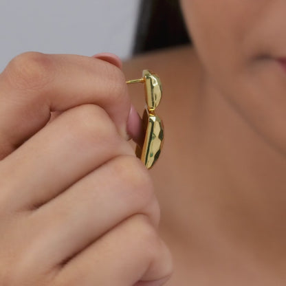 Golden Luxe Hammered Earrings