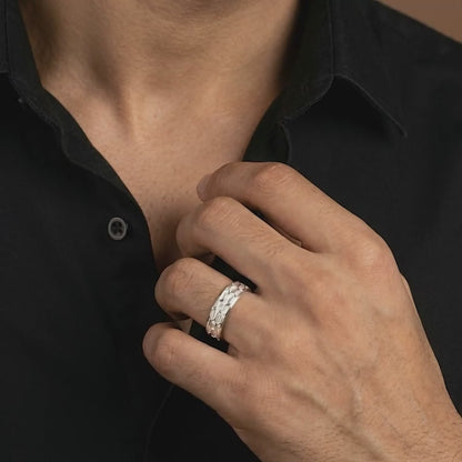Silver Urban Band For Him (Size 17)