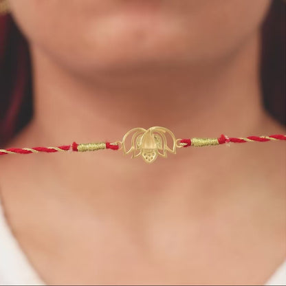 Golden Blooming Ganesha Rakhi