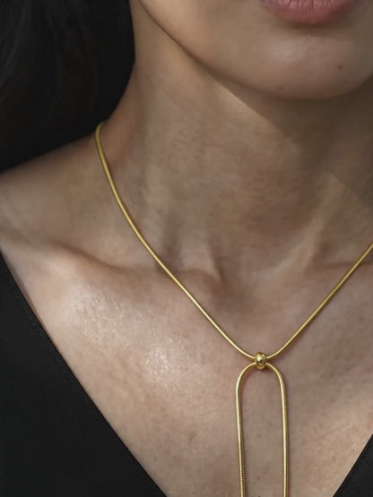 Double Chain Gold Plated Necklace