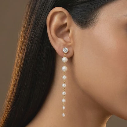 Golden Brigitte Pearl Danglers