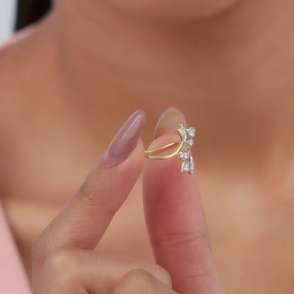 Gold Corolla Lab Grown Diamond Ring