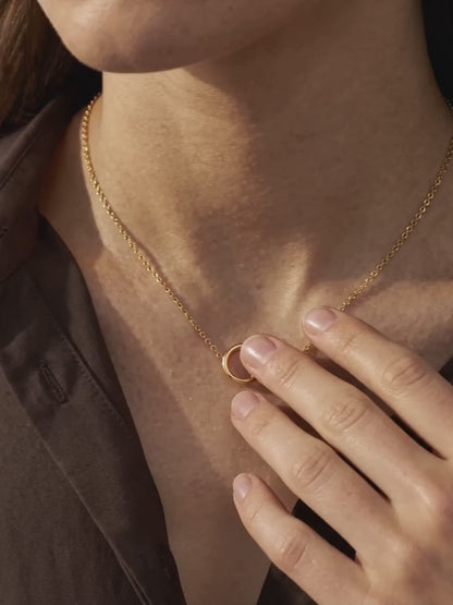 IXIA by GIVA Rebel Loop Gold Plated Necklace