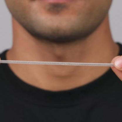 Silver Classic Style Chain For Him