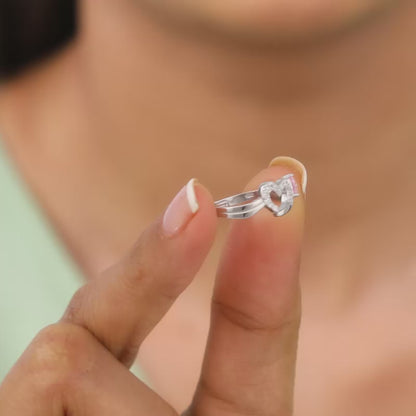 Silver Tranquil Love Ring