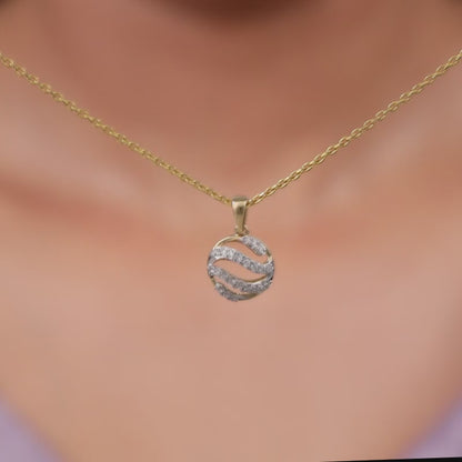 Gold Orbelle Lab Grown Diamond Pendant