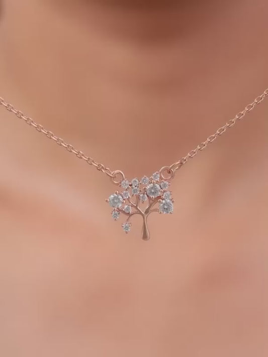 Rose Gold Tree of Life Necklace