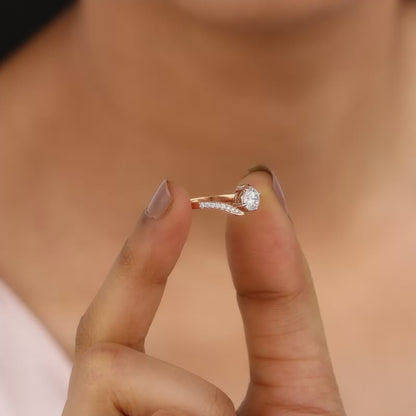 Rose Gold Stunners Solitaire Diamond Ring