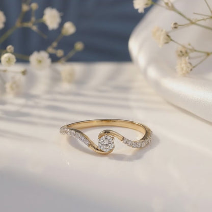 Gold Edge of Light Lab Grown Diamond Ring