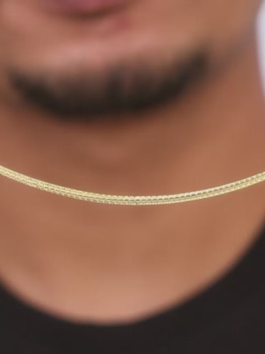 Golden Close Wave Chain For Him
