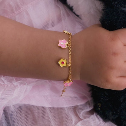 Golden Pookie Floral Kids Bracelet (0 - 2 Years)