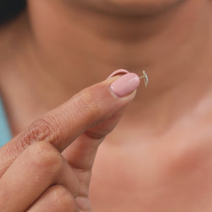 Gold Wave Lab Grown Diamond Earrings