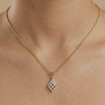 Gold Equinox Lab Grown Diamond Pendant
