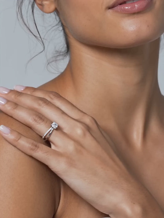Silver Glittering Ring