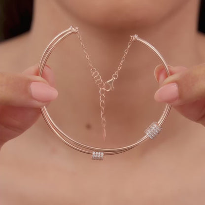 Rose Gold Cylinder Bracelet