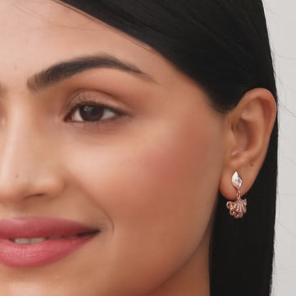 Anushka Sharma Rose Gold Diya Inspired Earrings